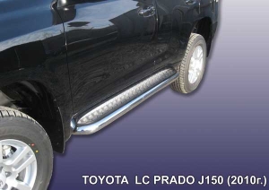 TOYOTA LC PRADO (2010) -Пороги d76 с листом